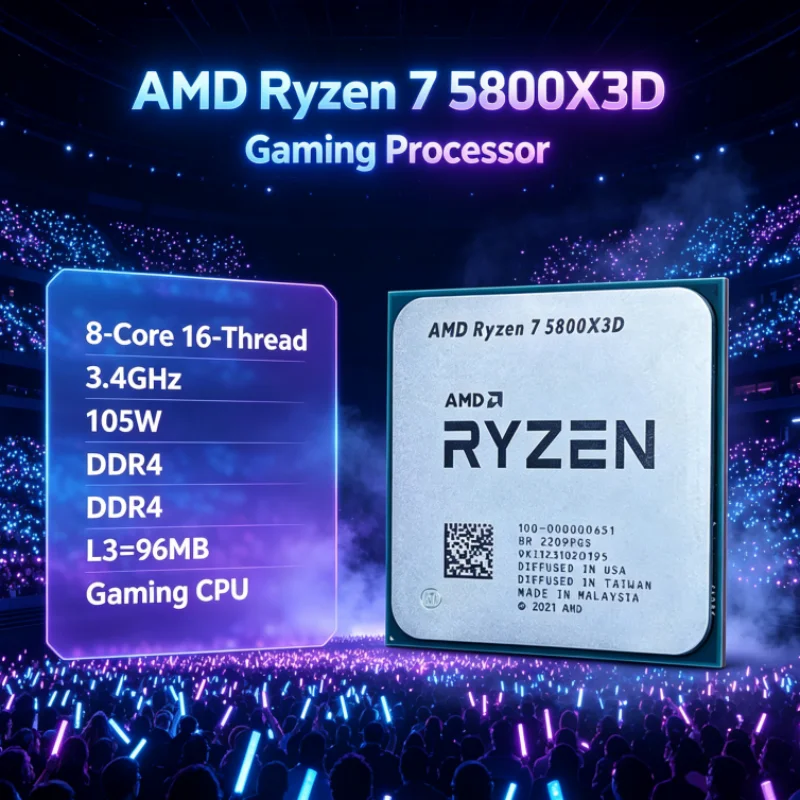 Amd Cpu Ryzen 7 - Processore Gaming AMD R7 5800X3D 96