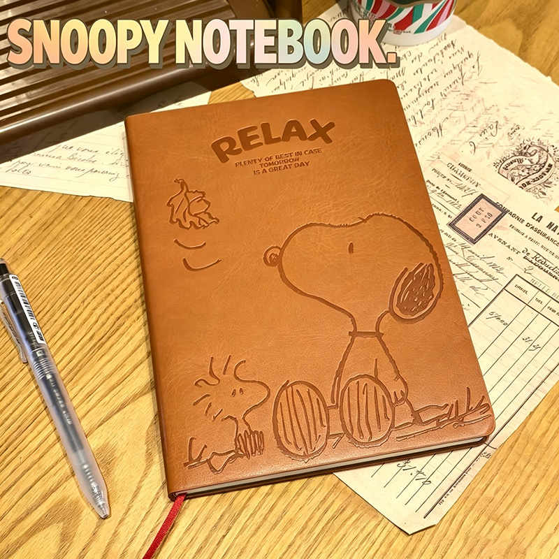Laptop Accessories Cover - Taccuino in Pelle A5 Vintage Snoopy,